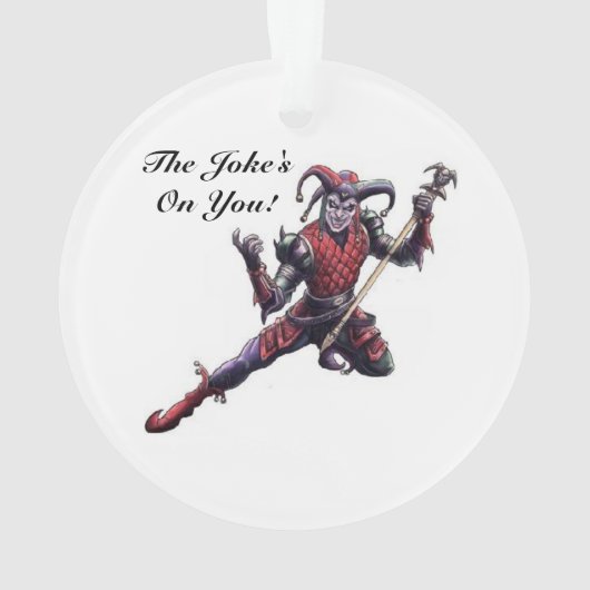 Des Witzes auf Ihnen schlechter Spaßvogel-Geist Ornament (Rückseite)
