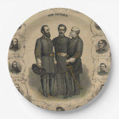 🎖️ des zivilen Krieges ⚔️ Helden der südlichen Ge Pappteller (Vorderseite)