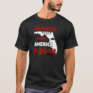 Desantis 2024 America Florida Flamingo Shark T-Shirt