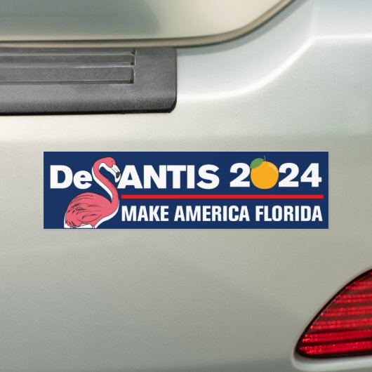 DeSantis 2024 Make America Florida Flamingo Autoaufkleber (Auf Auto)