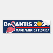DeSantis 2024 Make America Florida Flamingo Autoaufkleber (Vorne)
