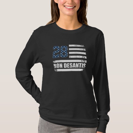 Desantis 2028 American Flag USA Flag 5 T-Shirt (Vorderseite)
