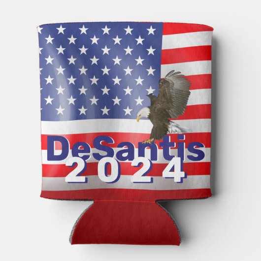 DeSantis 2028 mit Bald Eagle Dosenkühler (Rückseite)