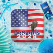 DeSantis 2028 mit Bald Eagle Pappteller (Party)
