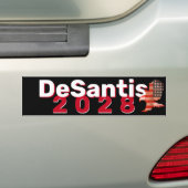 DeSantis 2028 mit Flag-Adler-Stoßfänger Autoaufkleber (Auf Auto)