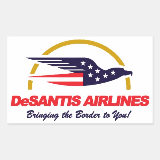 DeSantis Airlines bringen die Grenze zu Ihnen Rect Rechteckiger Aufkleber (Vorderseite)