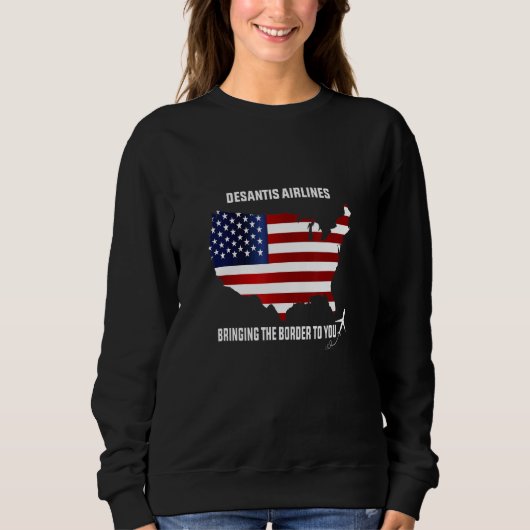 DeSantis Airlines Funny Meme Sweatshirt (Vorderseite)