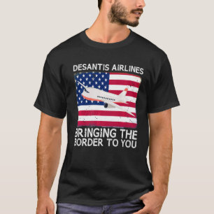DeSantis Airlines Marthas Vineyard Meme 2022 Polit T-Shirt