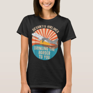 DeSantis Airlines Marthas Vineyard Meme 2022 Polit T-Shirt