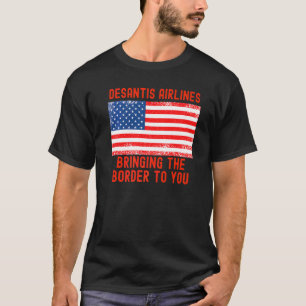 DeSantis Airlines Marthas Vineyard Meme USA-Flagge T-Shirt