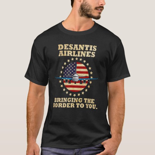 DeSantis Airlines Political Meme Ron DeSantis US F T-Shirt (Vorderseite)