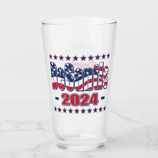 DeSantis für Präsident 2024 Glas (Vorderseite)