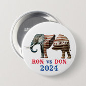 DeSantis gegen Trump 2024 Button (Vorne & Hinten)