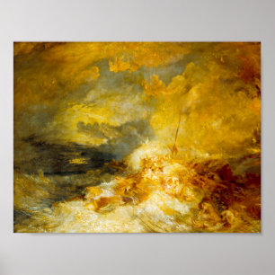 Desaster auf See bei J. M. W. Turner Poster