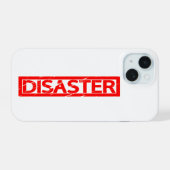 Desaster Briefmarke iPhone 15 Hülle (Rückseite (Horizontal))