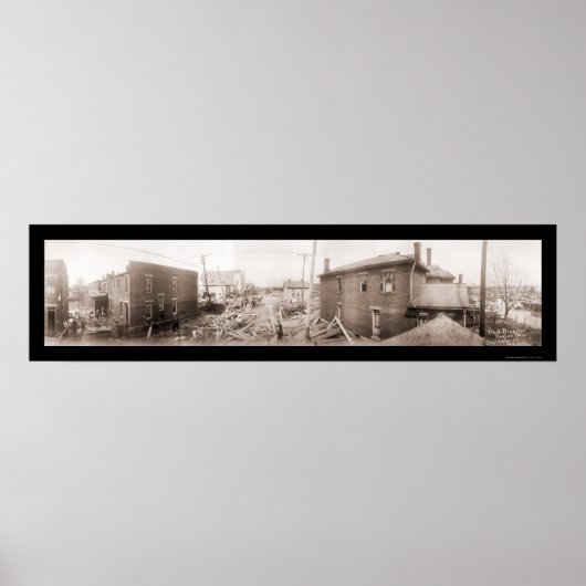 Desaster Dayton Foto 1913 Poster (Vorne)
