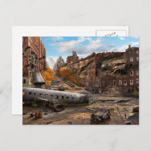 Desaster - New York, NY - Keine links rote Drehung Postkarte (Vorne/Hinten)