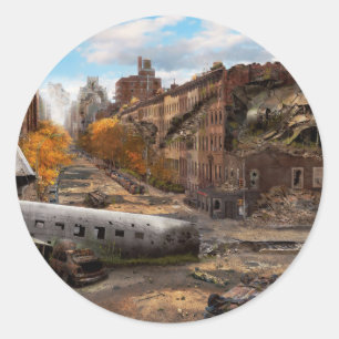 Desaster - New York, NY - Keine links rote Drehung Runder Aufkleber