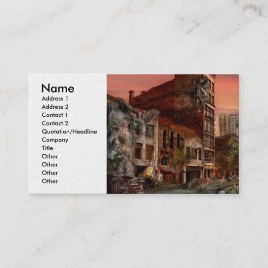 Desaster - Pittsburgh, PA - Der Y2K-Fehler Visitenkarte (Vorderseite)