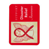Desaster Relief Awareness Ribbon Angel Magnet (Vertikal)