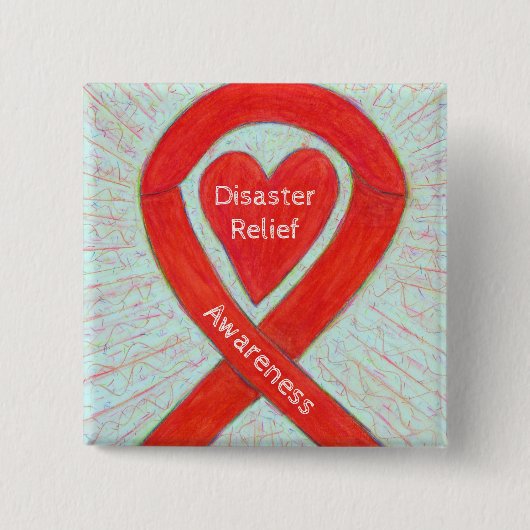 Desaster Relief Awareness Ribbon Custom Buttons (Vorderseite)