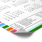 Descargar Calendario Mexicano Español 2024 Mexiko Poster (Ecke)