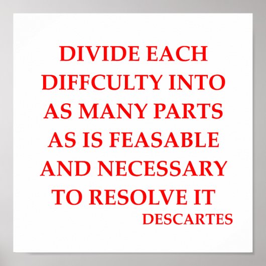 DESCARTES-Angebot Poster (Vorne)