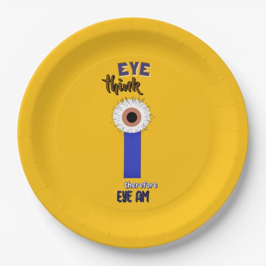 Descartes Augen Pappteller (Vorderseite)