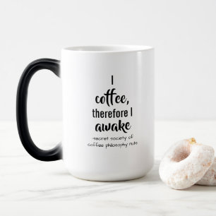 Descartes Coffee Philosophy Drehung Verwandlungstasse