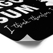 Descartes Cogito Ergo Sum Berühmtes Zitat zur Phil Poster (Ecke)