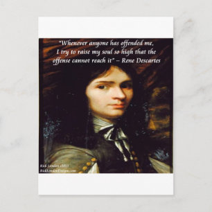 Descartes "Heben Sie mein Soul" Berühmtes Zitat Postkarte