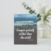 Descartes-Philosophie-Strand Postkarte (Stehend Vorderseite)