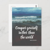 Descartes-Philosophie-Strand Postkarte (Vorne/Hinten)