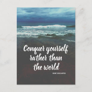Descartes-Philosophie-Strand Postkarte