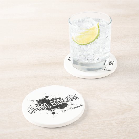 Descartes Sandstein Untersetzer (Seite)