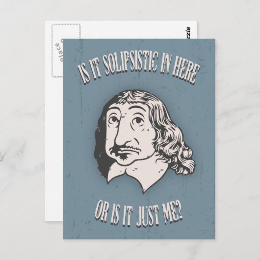 Descartes Solipsistic Postkarte (Vorne/Hinten)