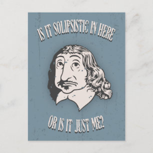 Descartes Solipsistic Postkarte