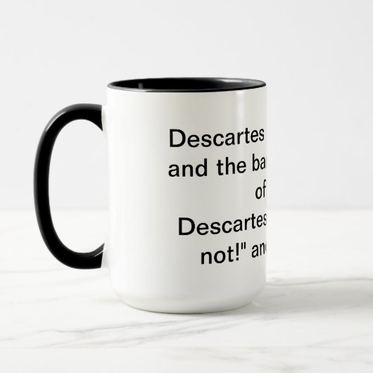 Descartes-Witz-Tasse Tasse (Links)