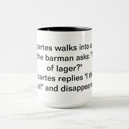 Descartes-Witz-Tasse Tasse (Zentrum)