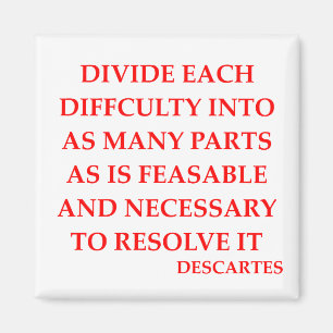 DESCARTES-Zitat Magnet