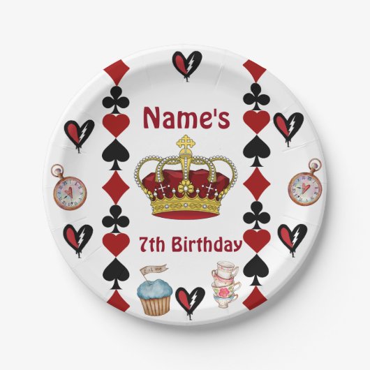 descendants rise of red birthday party plates pappteller (Vorderseite)