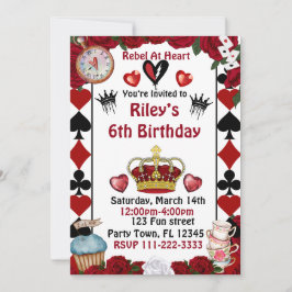 Descendants rise of red custom birthday invitation einladung