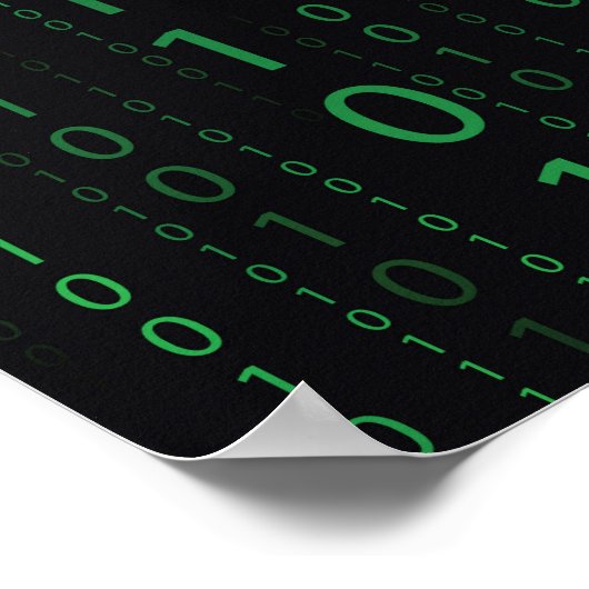Descending Binary Code Poster (Ecke)