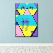 Descending on a Memphis Designed Planet Leinwanddruck (Insitu (Holzboden))