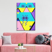 Descending on a Memphis Designed Planet Leinwanddruck (Insitu (Wohnzimmer))