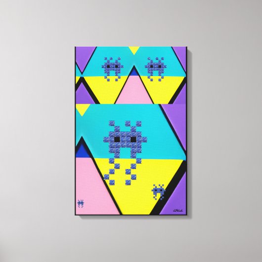 Descending on a Memphis Designed Planet Leinwanddruck (Vorderseite)