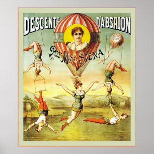 Descente d'Absalon ~ Vintager Kreis Poster