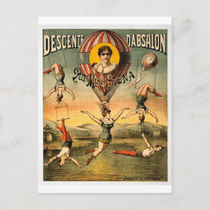 Descente d'Absalon von Miss Stena Vintage Circus Postkarte