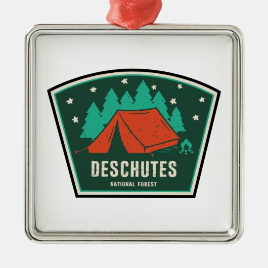 Deschutes National Forest Camping Ornament Aus Metall (Vorne)
