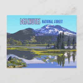 Deschutes National Forest Oregon Vintag Postkarte